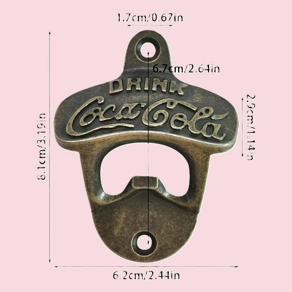 Coca-Cola Bottle Opener Wall Mount | Mancave Garage Bar Patio Home Decor