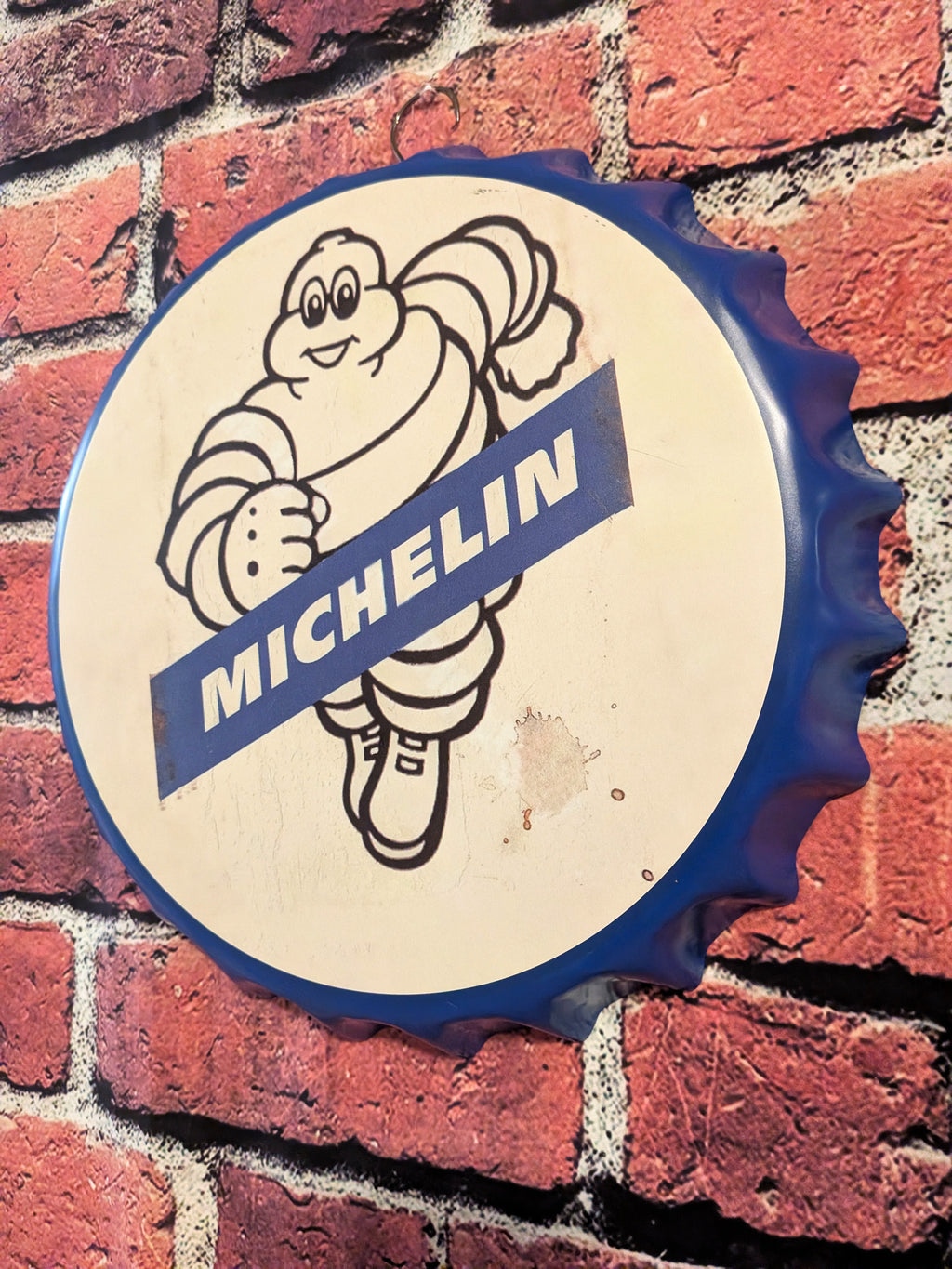 Retro Inspired Tire Man Sign 14" | Mancave Garage Bar Patio Home Decor