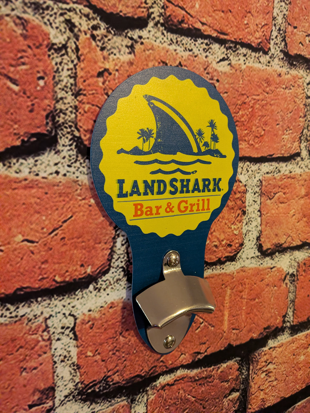 Landshark Beer Bottle Opener Sign 5"x9" | Mancave Garage Bar Patio Home Decor