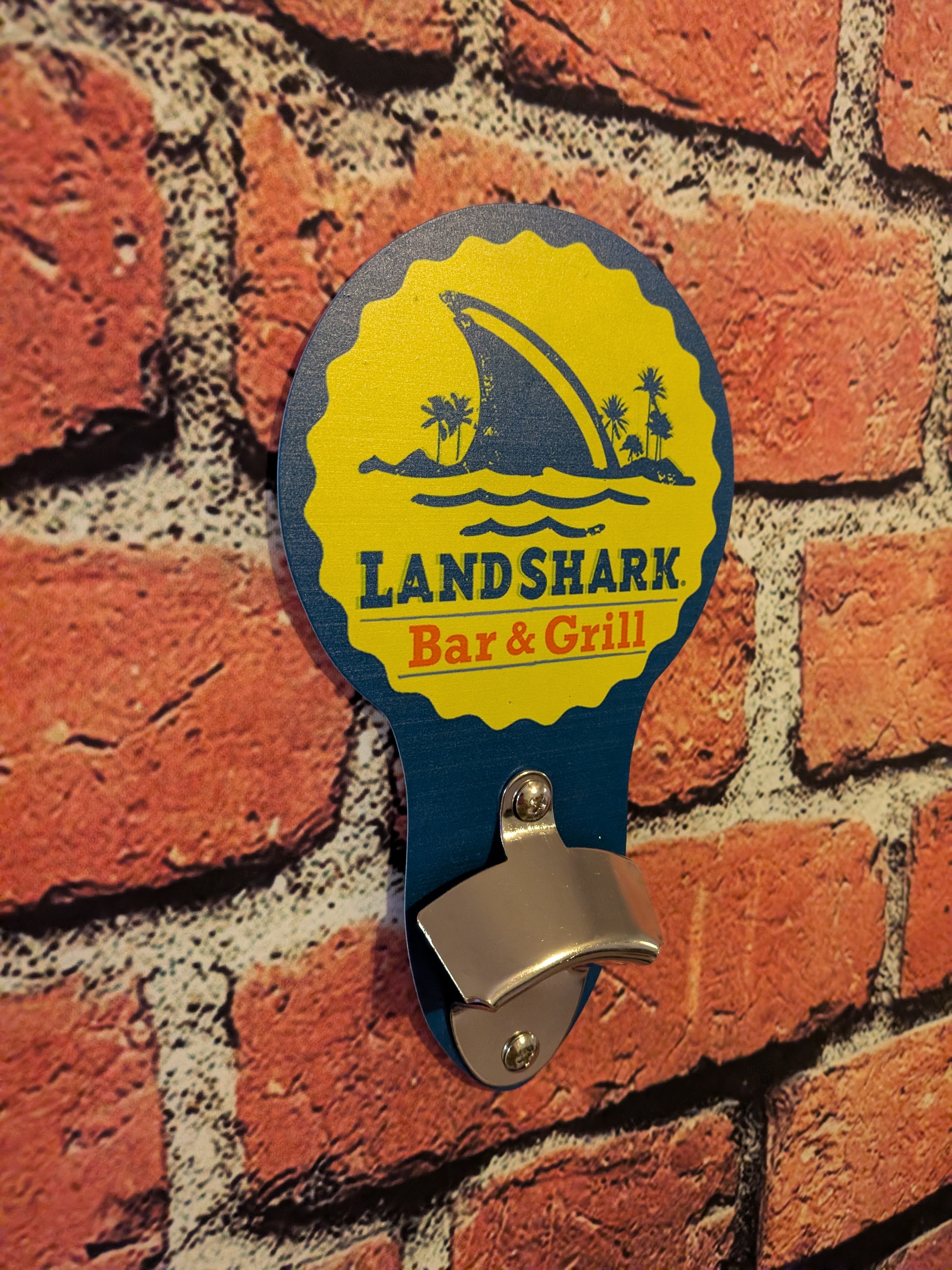 Landshark Beer Bottle Opener Sign 5"x9" | Mancave Garage Bar Patio Home Decor