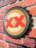 Retro Inspired XX Beer Bottle Cap Metal Sign 14" | Mancave Garage Bar Patio Home Decor