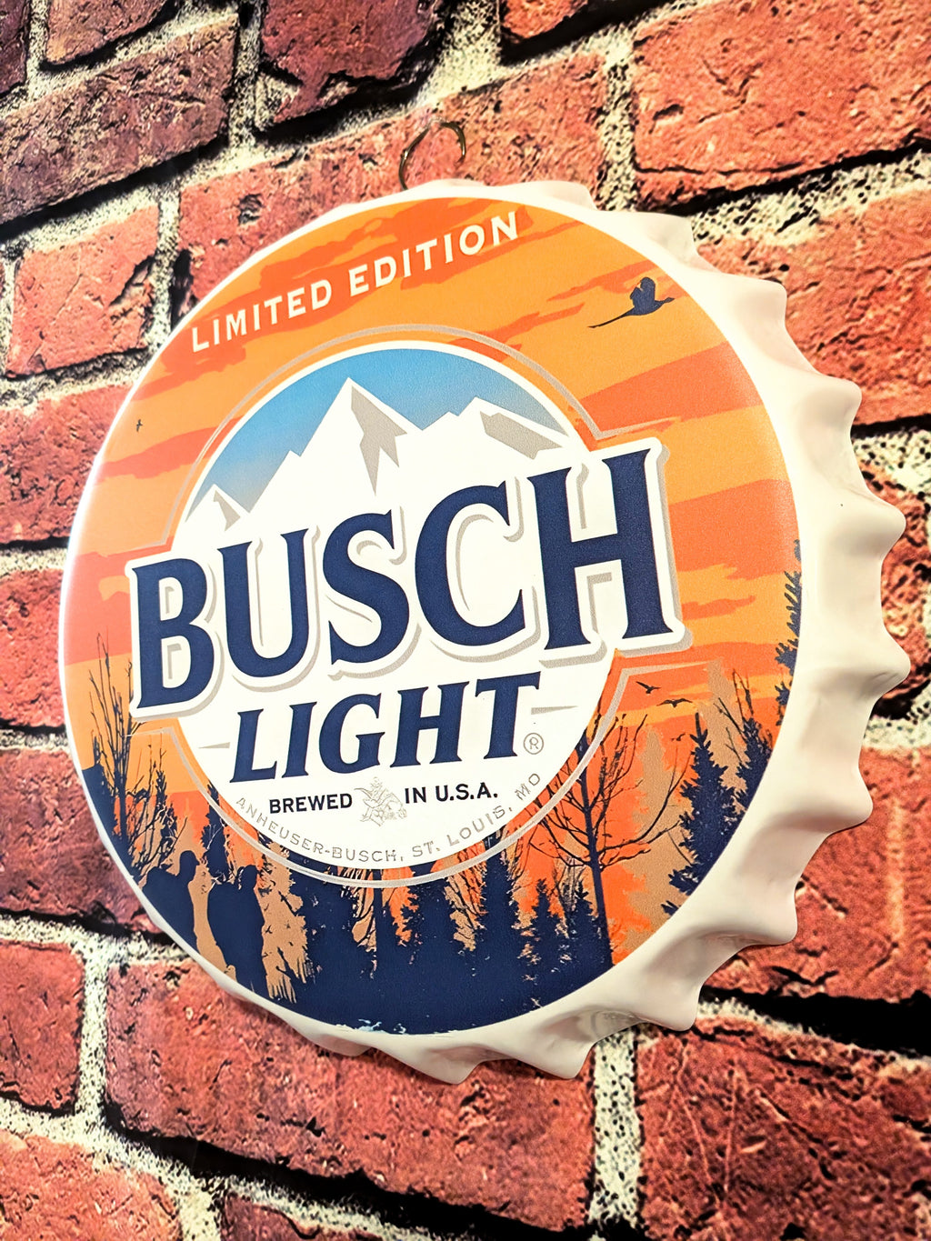 Retro Inspired Limited Edition Beer Bottle Cap Metal Sign 14" | Mancave Garage Bar Patio Home Decor