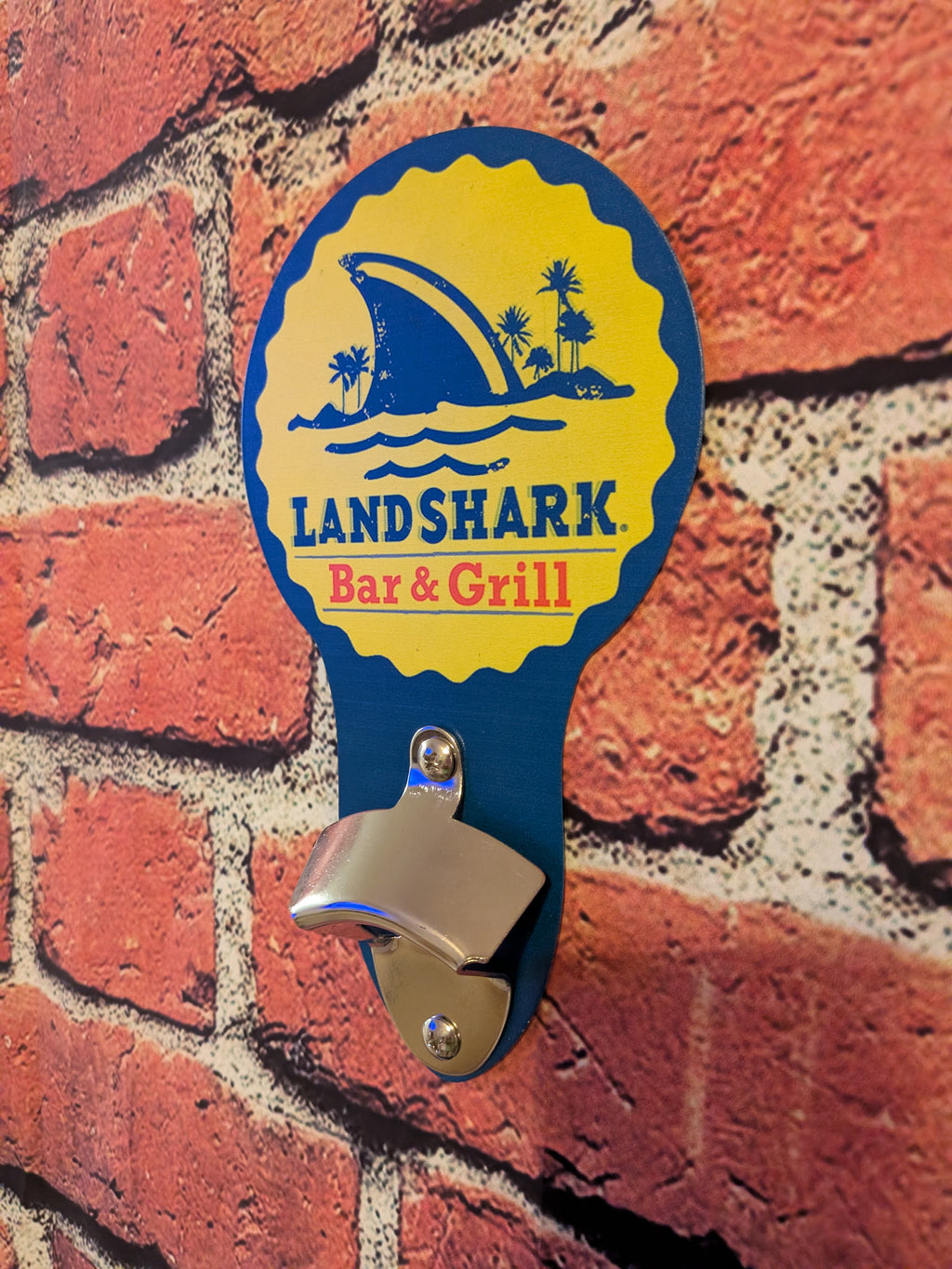 Landshark Beer Bottle Opener Sign 5"x9" | Mancave Garage Bar Patio Home Decor