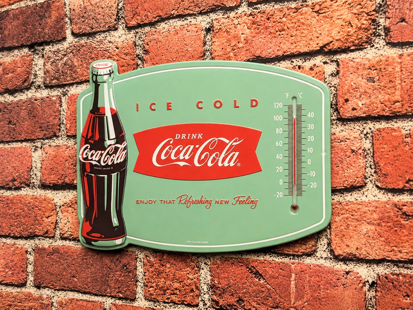 Coca-Cola Retro Metal Thermometer Sign (14")