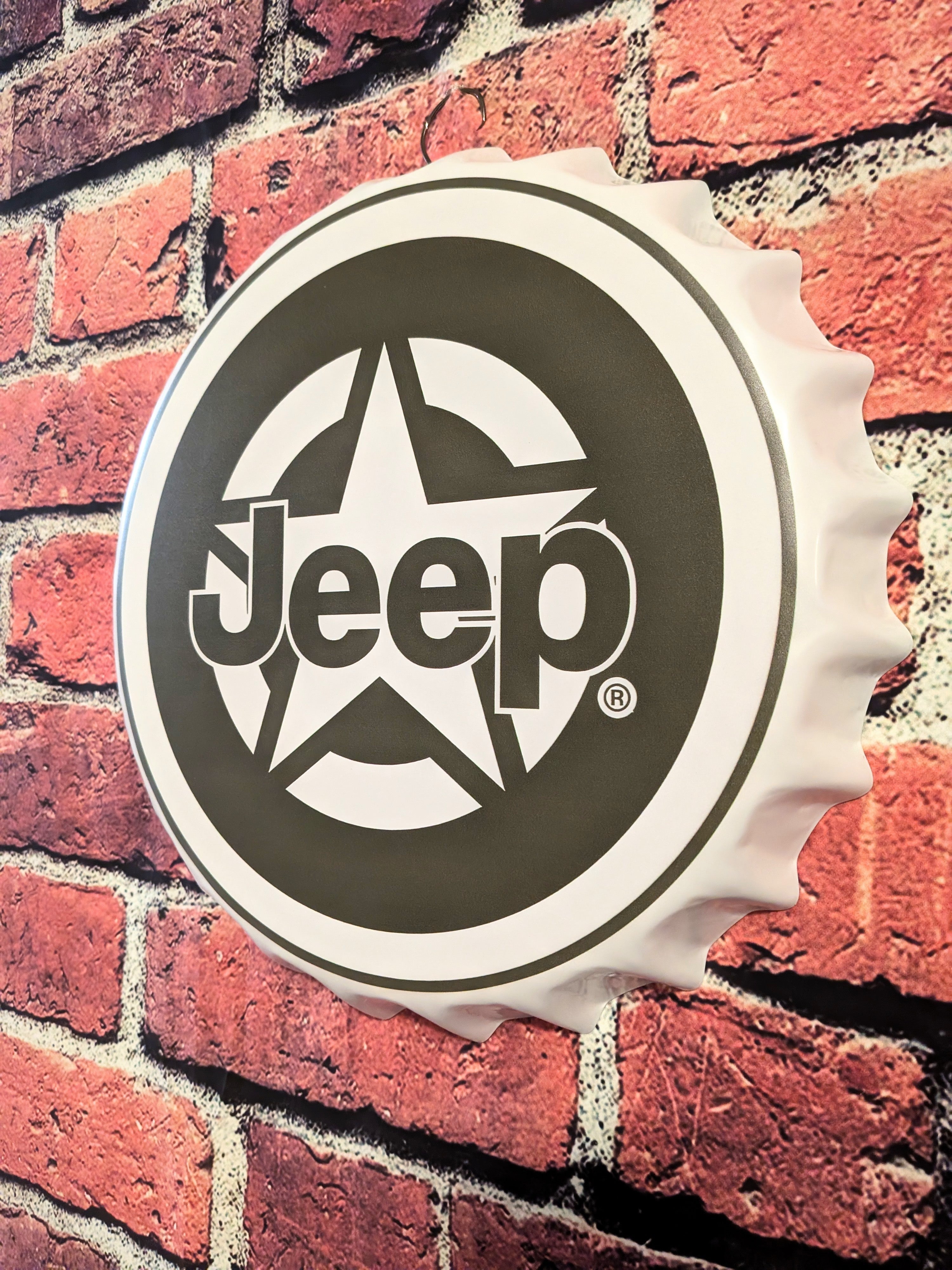 Retro Vintage Inspired Jeep Olive Sign 14" | Mancave Garage Bar Patio Home Decor
