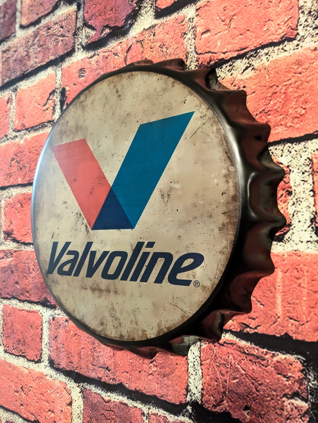 Retro Inspired Valvoline Oil Sign 14" | Mancave Garage Bar Patio Home Decor