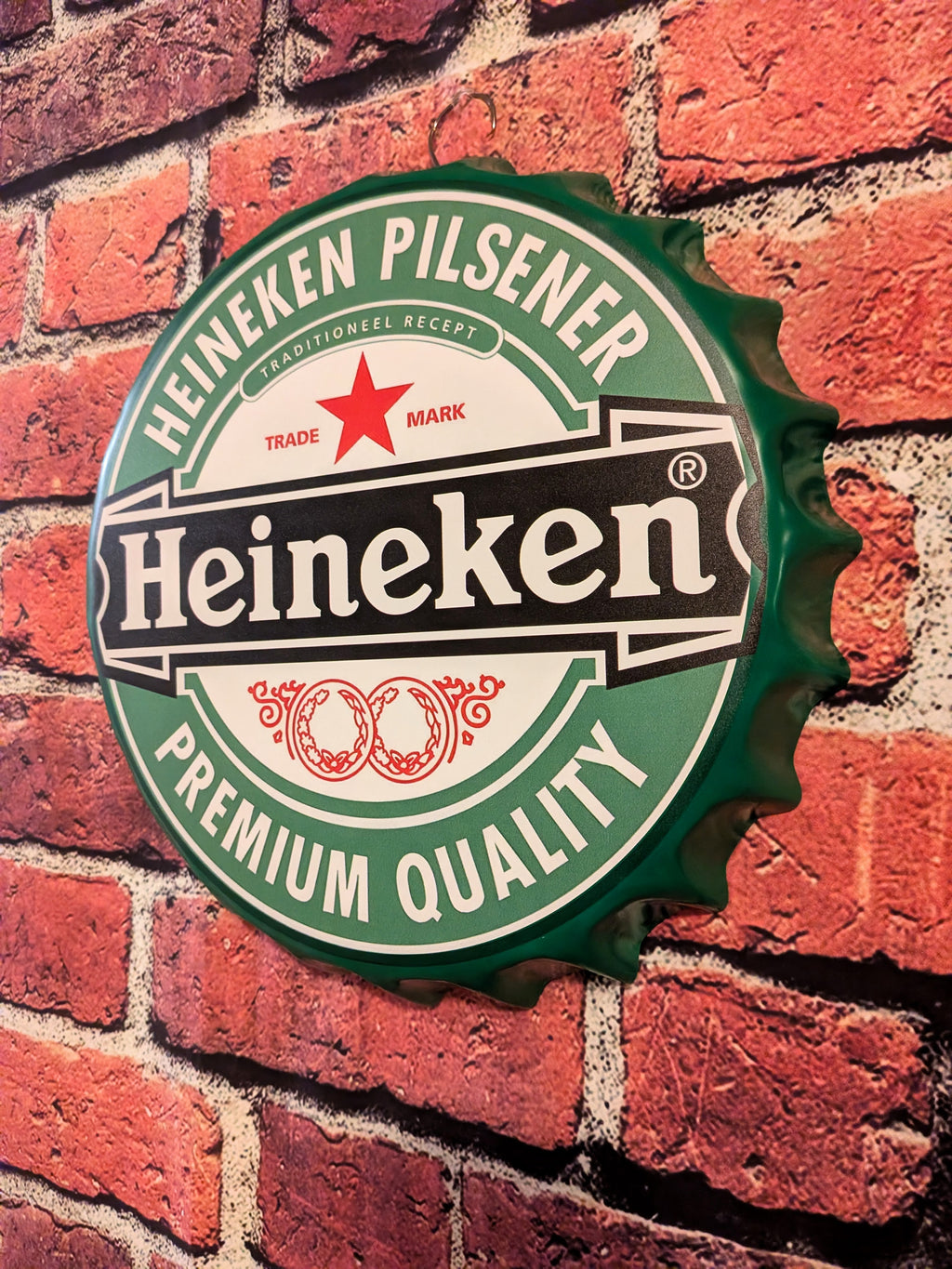 Retro Inspired Premium Beer Bottle Cap Metal Sign 14" | Mancave Garage Bar Patio Home Decor