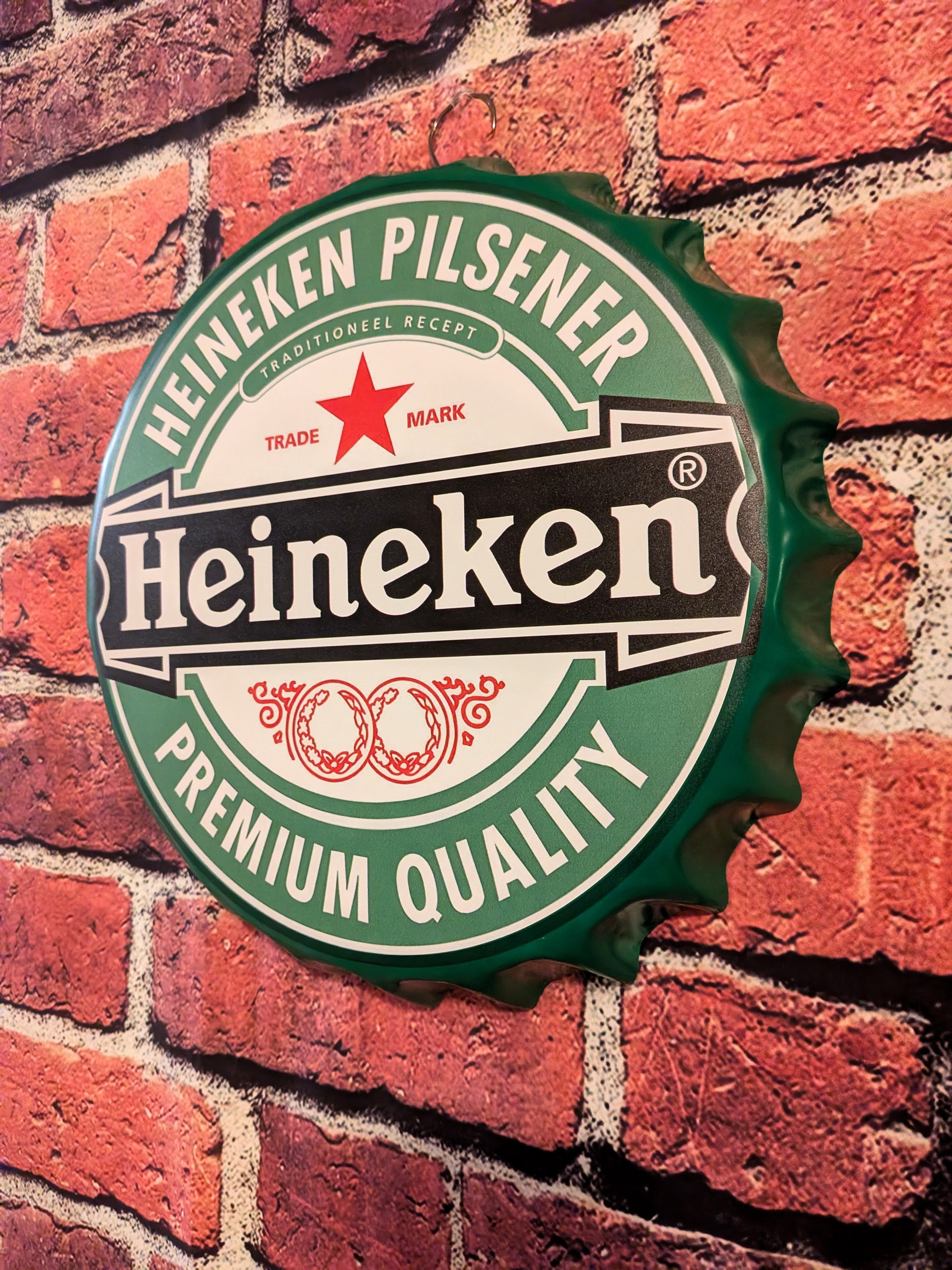 Retro Inspired Premium Beer Bottle Cap Metal Sign 14" | Mancave Garage Bar Patio Home Decor