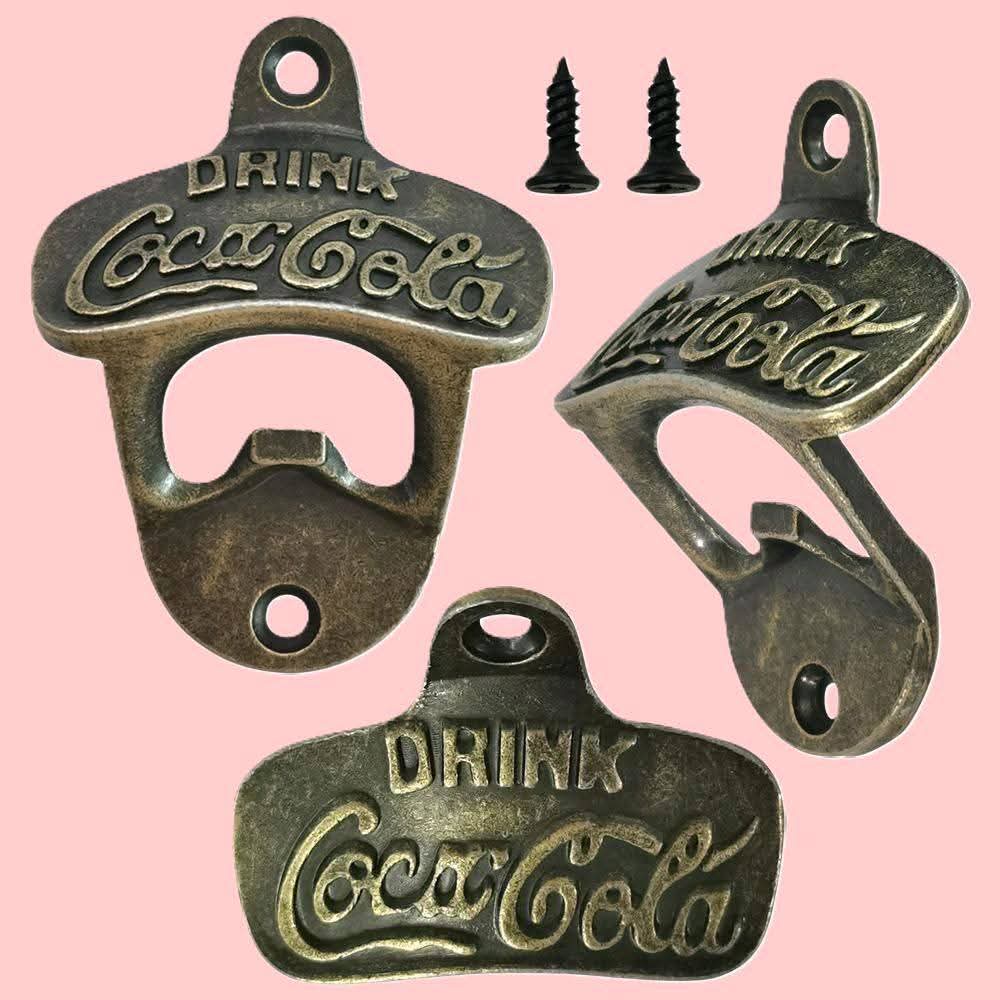 Coca-Cola Bottle Opener Wall Mount | Mancave Garage Bar Patio Home Decor
