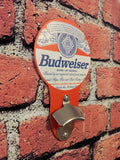 Budweiser Bottle Opener Sign 5"x9" | Mancave Garage Bar Patio Home Decor Father's Day