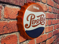 Retro Inspired Pepsi Cola Bottle Cap Sign 14" | Mancave Garage Bar Patio Home Decor