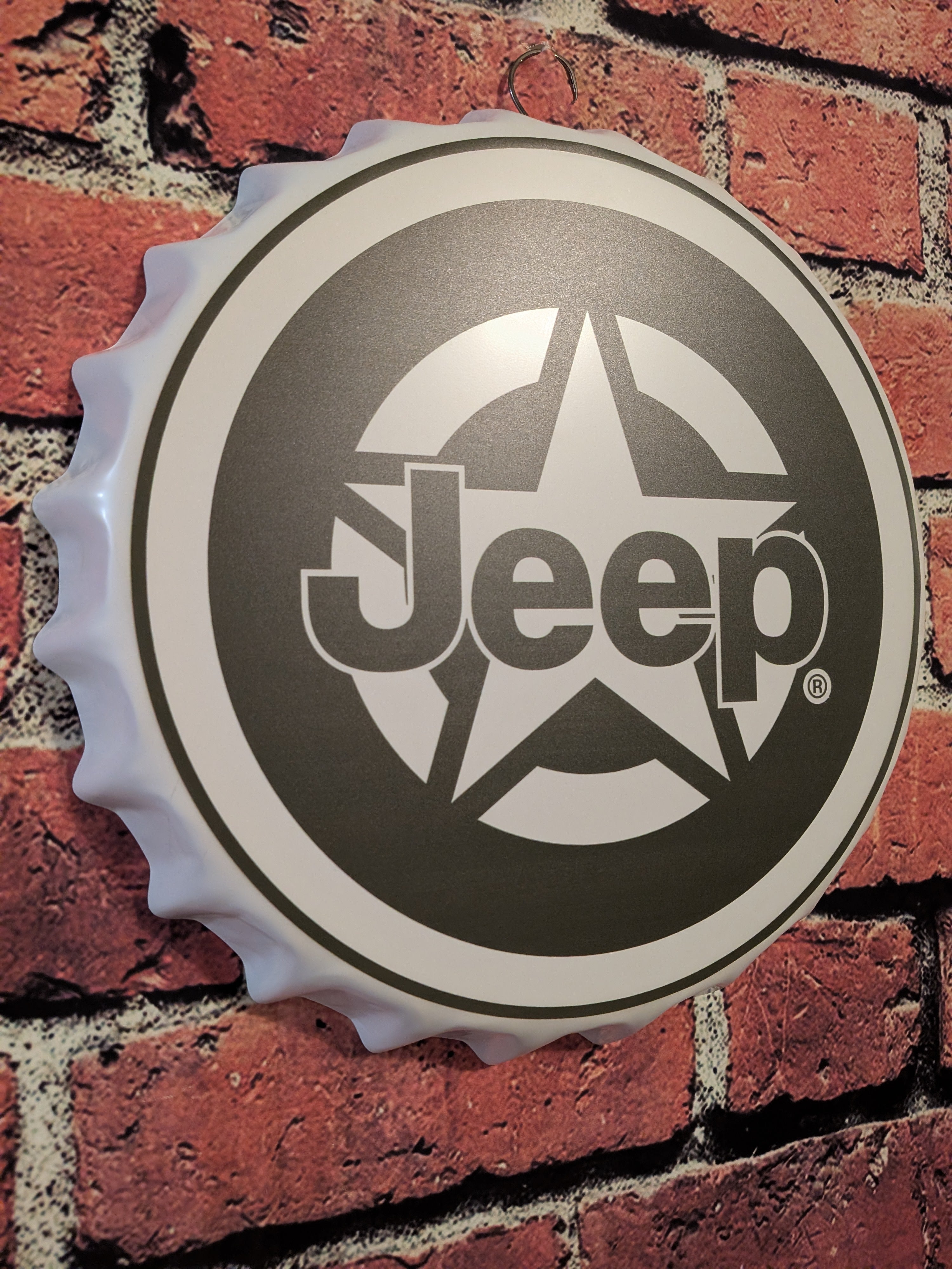 Retro Vintage Inspired Jeep Olive Sign 14" | Mancave Garage Bar Patio Home Decor