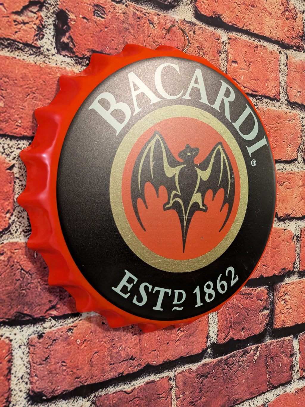 Retro Inspired Bacardi Liquor Sign 14" | Mancave Garage Bar Patio Home Decor