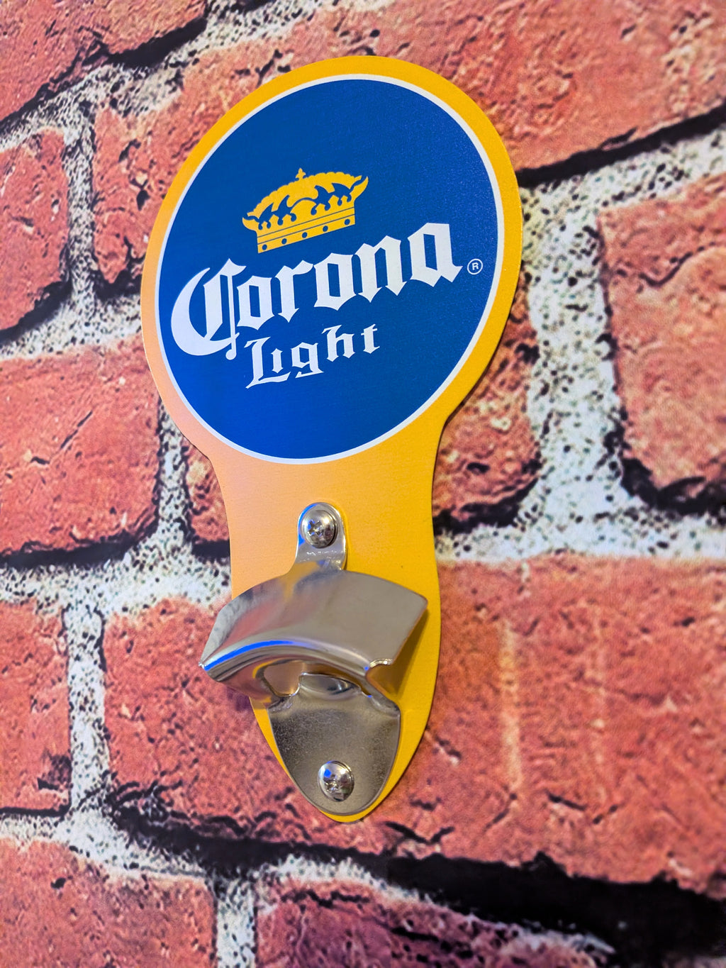 Corona Light Bottle Opener Wall Mount 5"x9" | Mancave Garage Bar Patio Home Decor