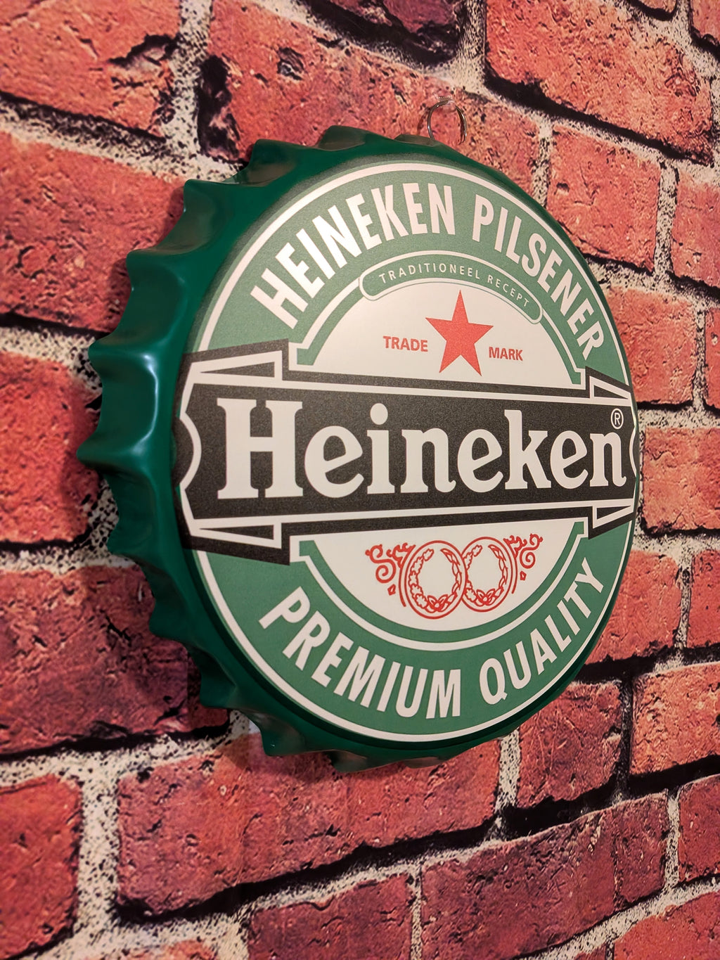 Retro Inspired Premium Beer Bottle Cap Metal Sign 14" | Mancave Garage Bar Patio Home Decor