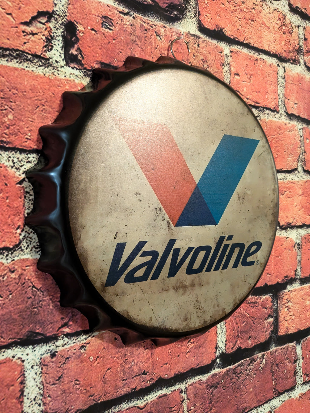 Retro Inspired Valvoline Oil Sign 14" | Mancave Garage Bar Patio Home Decor