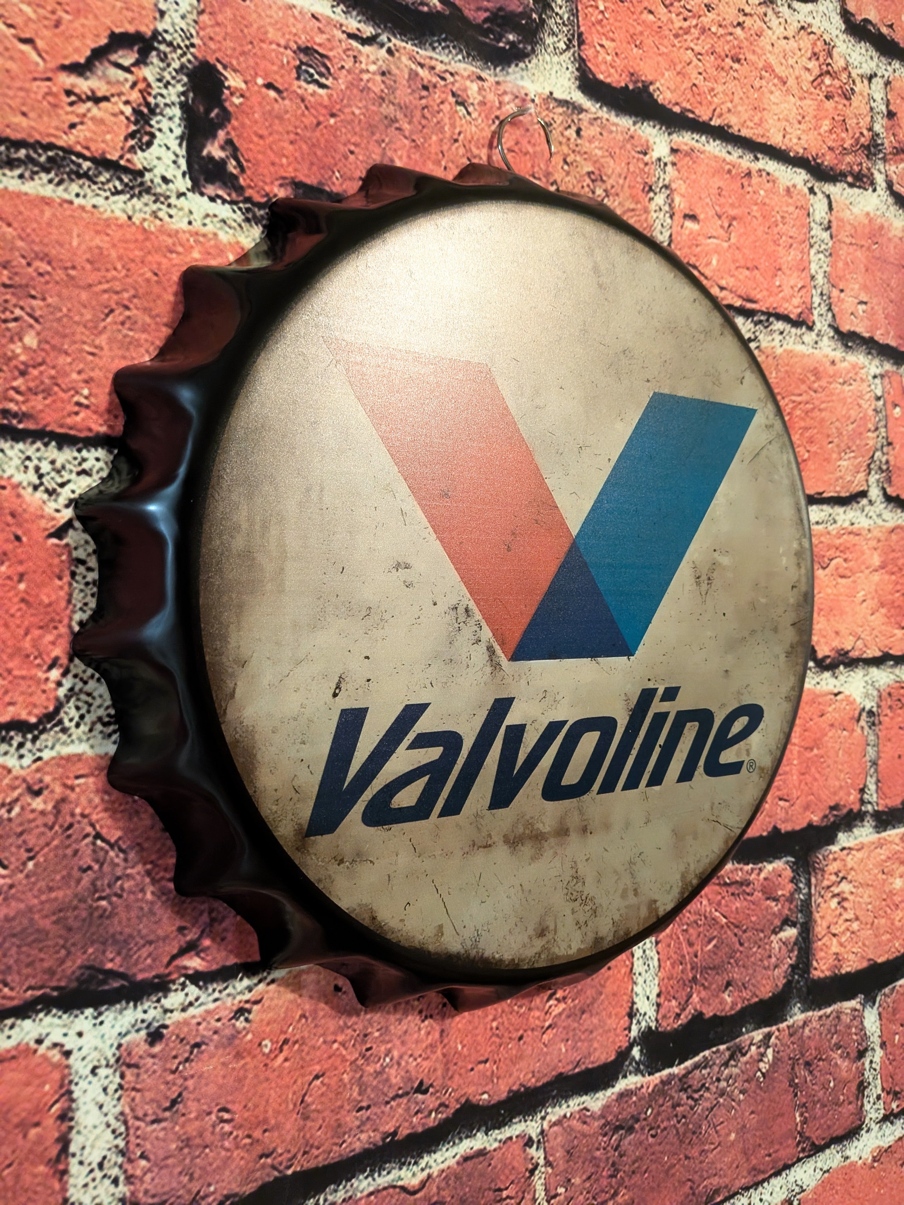 Retro Inspired Valvoline Oil Sign 14" | Mancave Garage Bar Patio Home Decor
